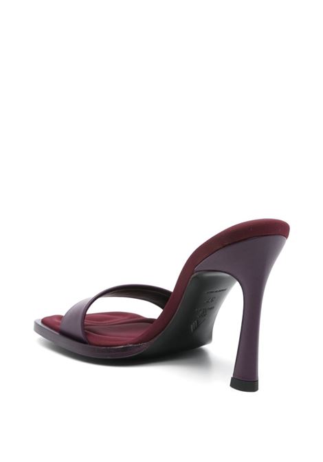 Purple 100mm leather mules The attico - women THE ATTICO | 250WSH00853LBT019AA035